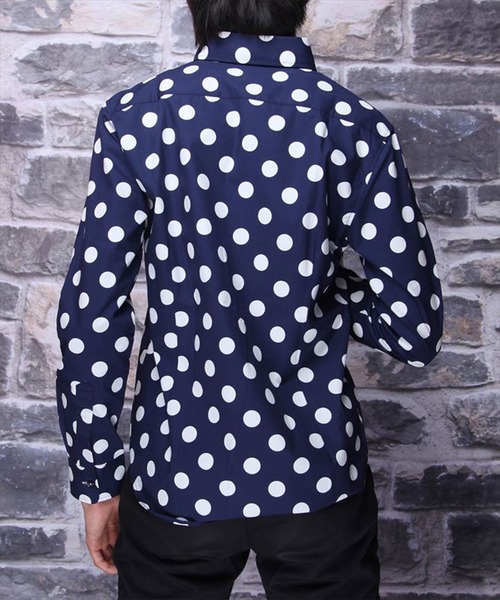 Burner（バーナー）の「【garsonwave】日本製ドットプリントボタンダウン長袖シャツ（シャツ/ブラウス・メンズ・ホワイト系その他/ブルー系その他/ホワイト系その他2/ブルー系その他2/ブラック系その他/ブラック系その他2・LL/L/M）」の14枚目の写真