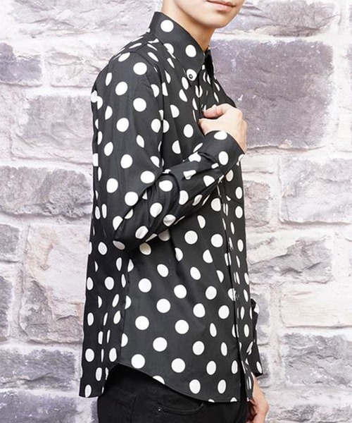 Burner（バーナー）の「【garsonwave】日本製ドットプリントボタンダウン長袖シャツ（シャツ/ブラウス・メンズ・ホワイト系その他/ブルー系その他/ホワイト系その他2/ブルー系その他2/ブラック系その他/ブラック系その他2・LL/L/M）」の18枚目の写真