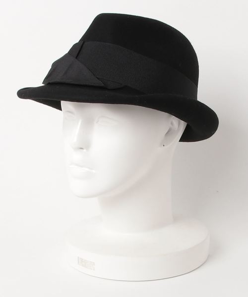 polcadot（ポルカドット）の「ふくれつばリボンフェルト中折れ/小さめサイズ（ハット・レディース・ベージュ/ネイビー/ブラック×ブラック/ブラック×レッド/ワイン・フリー）」の8枚目の写真