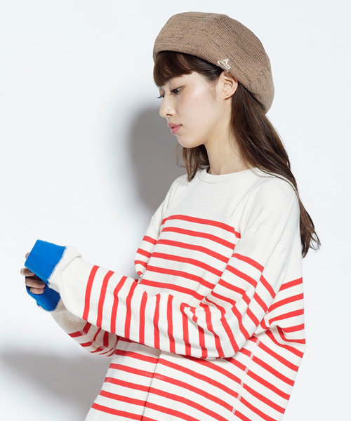 ALDIES(アールディーズ)の「Low Gauge Knit Beret / ローゲージニットベレー(ハンチング/ベレー帽・メンズ・ブラック/ベージュ/ホワイト系その他・FREE)」の2枚目の写真