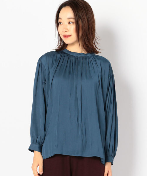 SHIPS(シップス)の「PrimaryNavyLabel:サテンブラウス(シャツ/ブラウス・レディース・ブラック/ロイヤルブルー・ONE SIZE)」の5枚目の写真