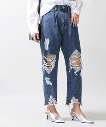 WEGO | WEGO/クラッシュハイウエストマムパンツ(デニムパンツ)