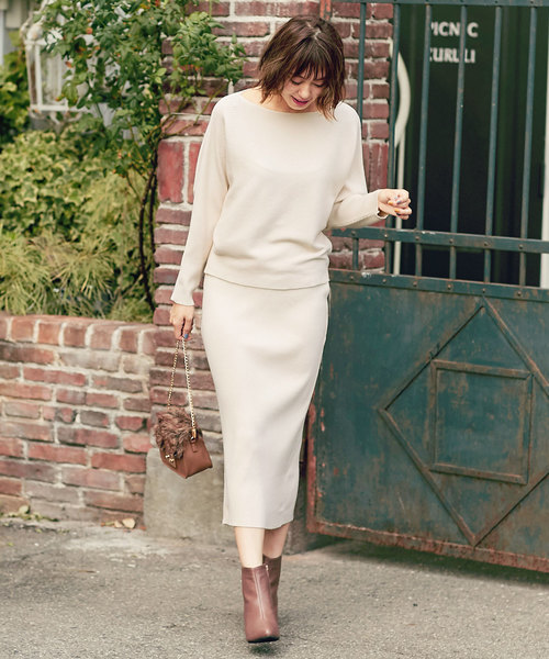 KOBE LETTUCE（コウベレタス）の「ボートネック横編みストレッチ