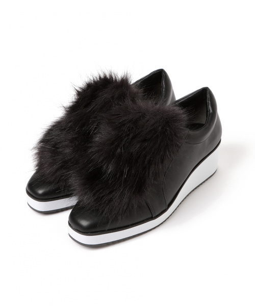 PAGEBOY（ページボーイ）の「ファー厚底スニーカー（スニーカー・レディース・チャコールグレー/ブラック・MEDIUM/LARGE）」の7枚目の写真