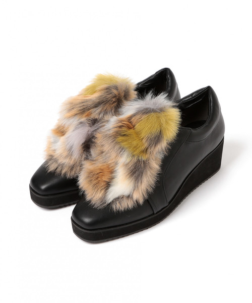 PAGEBOY（ページボーイ）の「ファー厚底スニーカー（スニーカー・レディース・チャコールグレー/ブラック・MEDIUM/LARGE）」の8枚目の写真