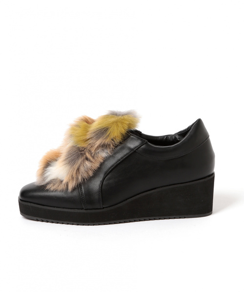 PAGEBOY（ページボーイ）の「ファー厚底スニーカー（スニーカー・レディース・チャコールグレー/ブラック・MEDIUM/LARGE）」の9枚目の写真