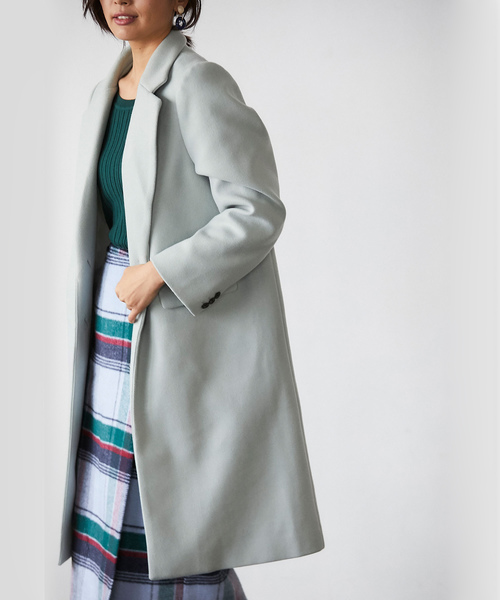 &. NOSTALGIA（アンドドットノスタルジア）の「ウール混チェスターコート（チェスターコート・レディース・ネイビー/ピンク/グリーン系その他・FREE）」の5枚目の写真