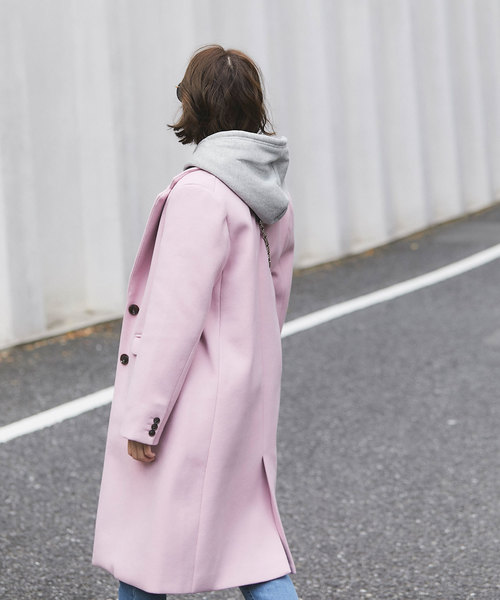 &. NOSTALGIA（アンドドットノスタルジア）の「ウール混チェスターコート（チェスターコート・レディース・ネイビー/ピンク/グリーン系その他・FREE）」の14枚目の写真