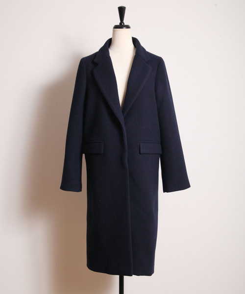 &. NOSTALGIA（アンドドットノスタルジア）の「ウール混チェスターコート（チェスターコート・レディース・ネイビー/ピンク/グリーン系その他・FREE）」の16枚目の写真