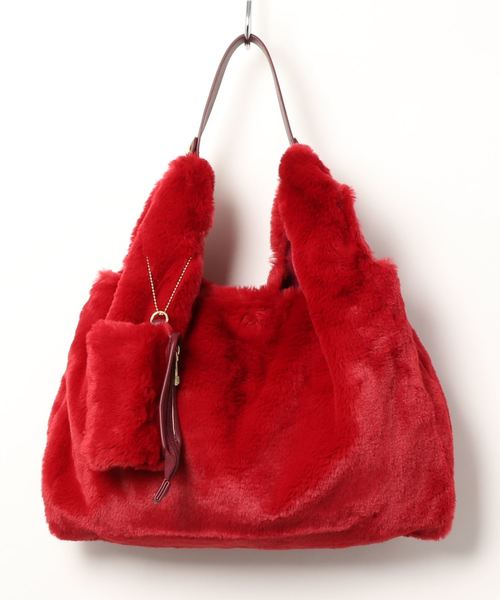 JOINT WORKS（ジョイントワークス）の「ECOファーショッパー（ショルダーバッグ・レディース・ブラック/カーキ/レッド・FREE）」の3枚目の写真