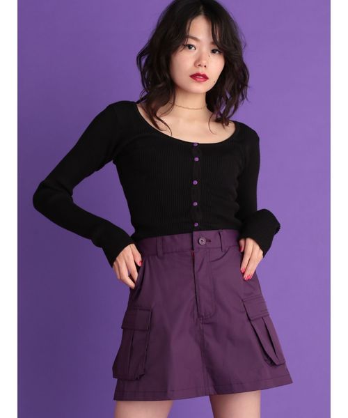 jouetie（ジュエティ）の「リングスナップフィットニット（ニット/セーター・レディース・ブラック/パープル/レッド/ピンク・MEDIUM）」の5枚目の写真