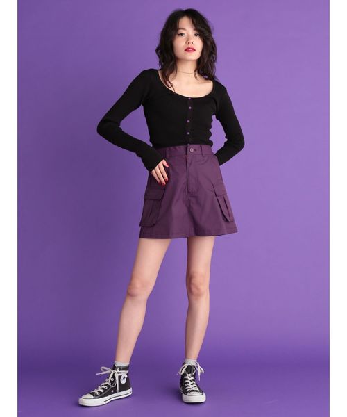 jouetie（ジュエティ）の「リングスナップフィットニット（ニット/セーター・レディース・ブラック/パープル/レッド/ピンク・MEDIUM）」の6枚目の写真