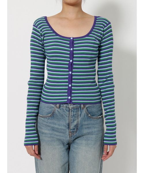 jouetie（ジュエティ）の「リングスナップフィットニット（ニット/セーター・レディース・ブラック/パープル/レッド/ピンク・MEDIUM）」の10枚目の写真