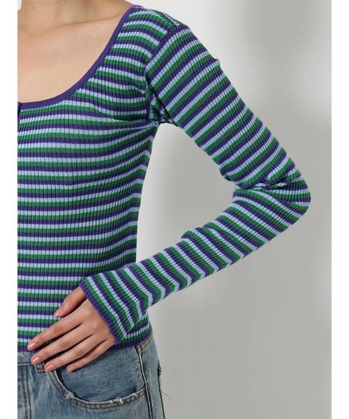 jouetie（ジュエティ）の「リングスナップフィットニット（ニット/セーター・レディース・ブラック/パープル/レッド/ピンク・MEDIUM）」の14枚目の写真