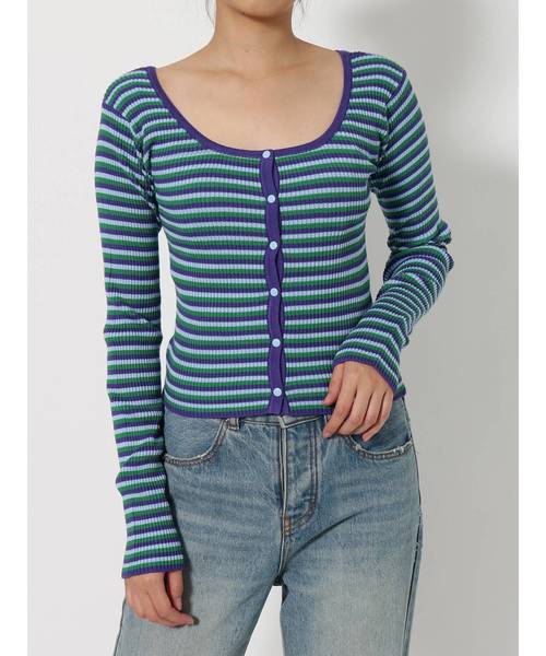 jouetie（ジュエティ）の「リングスナップフィットニット（ニット/セーター・レディース・ブラック/パープル/レッド/ピンク・MEDIUM）」の20枚目の写真