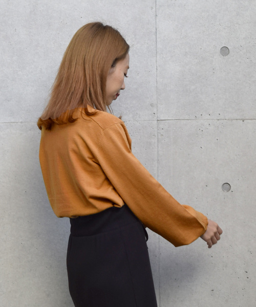 w closet(ダブルクローゼット)の「12Gフリルハイネックプルオーバー(ニット/セーター・レディース・ホワイト/ブラック/パープル/オレンジ/ライトベージュ・FREE)」の12枚目の写真