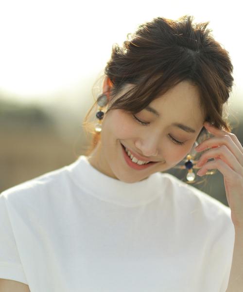 coen（コーエン）の「【WEB限定カラーに新色ブラウン登場】USAコットンハイネックTシャツ（Tシャツ/カットソー・レディース・ネイビー/パープル/ホワイト/ブラック/カーキ/ナチュラル/テラコッタ/ライム/ライラック/ベージュ/マスタード/ピンク/ダークブラウン・FREE）」の14枚目の写真