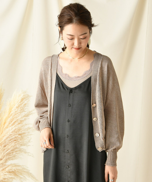 DouDou（ドゥドゥ）の「和紙カーディガン（カーディガン/ボレロ・レディース・ベージュ/ブラウン/ブルー・FREE）」の12枚目の写真