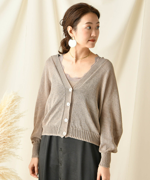 DouDou（ドゥドゥ）の「和紙カーディガン（カーディガン/ボレロ・レディース・ベージュ/ブラウン/ブルー・FREE）」の17枚目の写真