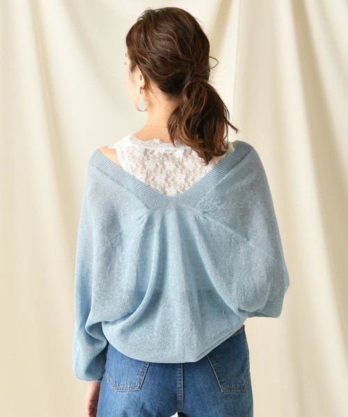 DouDou（ドゥドゥ）の「和紙カーディガン（カーディガン/ボレロ・レディース・ベージュ/ブラウン/ブルー・FREE）」の7枚目の写真