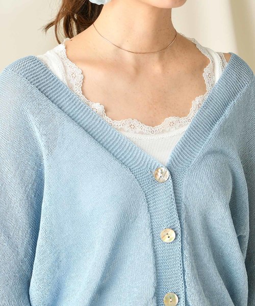 DouDou（ドゥドゥ）の「和紙カーディガン（カーディガン/ボレロ・レディース・ベージュ/ブラウン/ブルー・FREE）」の19枚目の写真