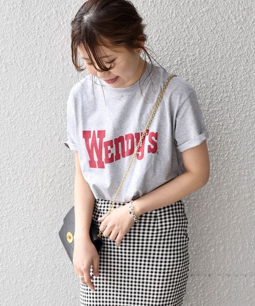 GOOD ROCK SPEED(グッドロックスピード)の「GOOD ROCK SPEED:WENDYS TEE◇(Tシャツ/カットソー・レディース・ライトグレー・ONE SIZE)」の1枚目の写真