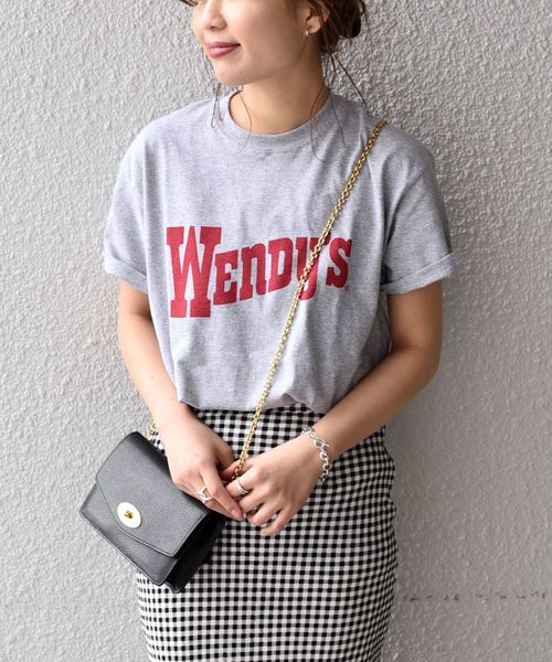 GOOD ROCK SPEED(グッドロックスピード)の「GOOD ROCK SPEED:WENDYS TEE◇(Tシャツ/カットソー・レディース・ライトグレー・ONE SIZE)」の2枚目の写真