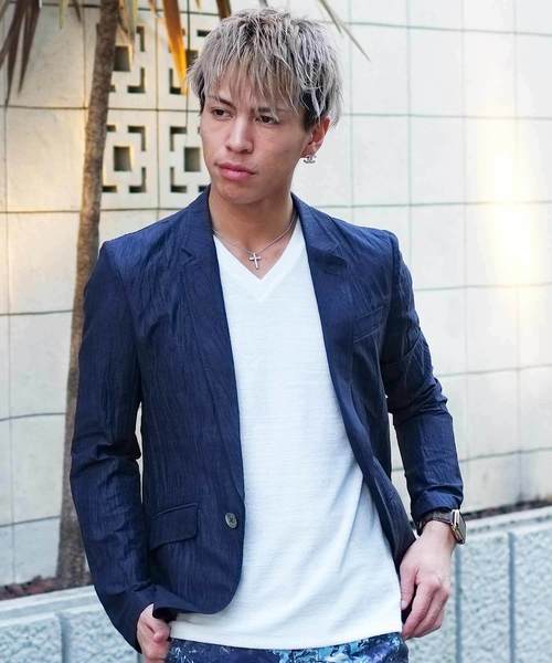 GOSTAR DE FUGA（ゴスタール ジフーガ）の「ワッシャー加工リネンテーラードジャケット（テーラードジャケット・メンズ・ホワイト/ベージュ/ネイビー・M/L/XL）」の14枚目の写真