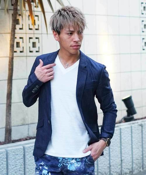 GOSTAR DE FUGA（ゴスタール ジフーガ）の「ワッシャー加工リネンテーラードジャケット（テーラードジャケット・メンズ・ホワイト/ベージュ/ネイビー・M/L/XL）」の15枚目の写真