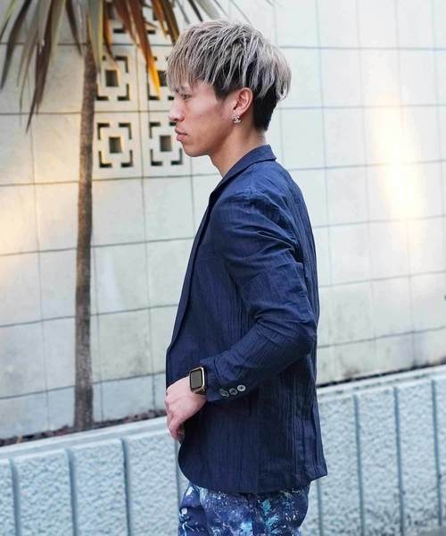 GOSTAR DE FUGA（ゴスタール ジフーガ）の「ワッシャー加工リネンテーラードジャケット（テーラードジャケット・メンズ・ホワイト/ベージュ/ネイビー・M/L/XL）」の16枚目の写真