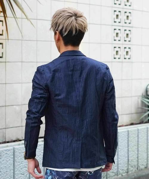 GOSTAR DE FUGA（ゴスタール ジフーガ）の「ワッシャー加工リネンテーラードジャケット（テーラードジャケット・メンズ・ホワイト/ベージュ/ネイビー・M/L/XL）」の17枚目の写真