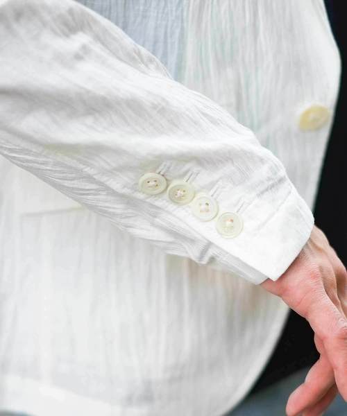 GOSTAR DE FUGA（ゴスタール ジフーガ）の「ワッシャー加工リネンテーラードジャケット（テーラードジャケット・メンズ・ホワイト/ベージュ/ネイビー・M/L/XL）」の21枚目の写真