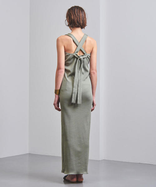 UNITED ARROWS(ユナイテッドアローズ)の「<AEWEN MATOPH(イウエン マトフ)> リブ キャミソール ワンピース ◆(ワンピース・レディース・ブラック/ナチュラル/オリーブ・FREE)」の4枚目の写真