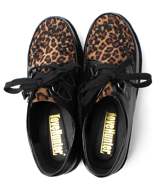 LOVEHUNTER（ラブハンター）の「LOVE HUNTER / 厚底 ラバーソールタイプ (1700)（モカシン/デッキシューズ・メンズ・ホワイト/ブラック/レオパード/ブラック×ホワイト/ブラック×ブラック・40/41/43/44/42）」の12枚目の写真