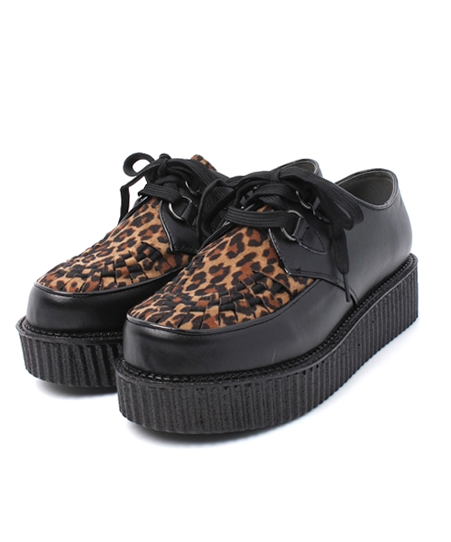 LOVEHUNTER（ラブハンター）の「LOVE HUNTER / 厚底 ラバーソールタイプ (1700)（モカシン/デッキシューズ・メンズ・ホワイト/ブラック/レオパード/ブラック×ホワイト/ブラック×ブラック・40/41/43/44/42）」の5枚目の写真