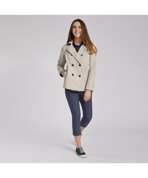 AIGLE（エーグル）の「スウシア（トレンチコート・レディース・グレー/ロイヤルブルー/ダークネイビー・38/36）」の4枚目の写真