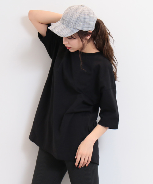 FREE'S MART（フリーズマート）の「カルフォルニアコットンルーズネックＴシャツ（Tシャツ/カットソー・レディース・ブラック/ホワイト/ベージュ/パープル/ピンク/グリーン・FREE）」の10枚目の写真