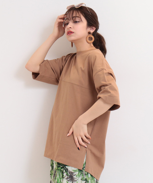 FREE'S MART（フリーズマート）の「カルフォルニアコットンルーズネックＴシャツ（Tシャツ/カットソー・レディース・ブラック/ホワイト/ベージュ/パープル/ピンク/グリーン・FREE）」の19枚目の写真