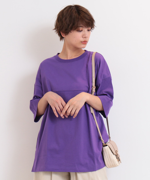 FREE'S MART（フリーズマート）の「カルフォルニアコットンルーズネックＴシャツ（Tシャツ/カットソー・レディース・ブラック/ホワイト/ベージュ/パープル/ピンク/グリーン・FREE）」の21枚目の写真