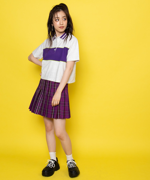 WEGO（ウィゴー）の「WEGO/チェックプリーツミニスカート（スカート・レディース・ベージュ系その他2/パープル系その他3/イエロー系その他2・SMALL/MEDIUM/LARGE）」の11枚目の写真