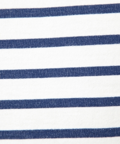 UNITED ARROWS（ユナイテッドアローズ）の「UAS ガーゼ　ボーダーボートネック ◆（Tシャツ/カットソー・メンズ・ネイビー/オレンジ・X-LARGE/LARGE/SMALL/MEDIUM/X-SMALL）」の8枚目の写真