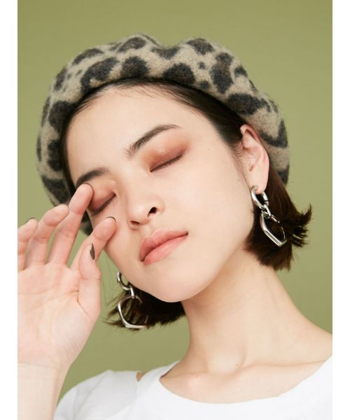 EMODA（エモダ）の「WORSTEDウールベレー（ハンチング/ベレー帽・レディース・その他/ブラック・FREE）」の2枚目の写真