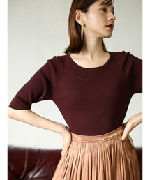 YECCA VECCA | 2way5分袖リブニット(ニット/セーター)