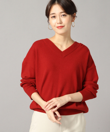 LOWRYS FARM | ウスモチモチＶネックプルオーバー　841667(ニット/セーター)