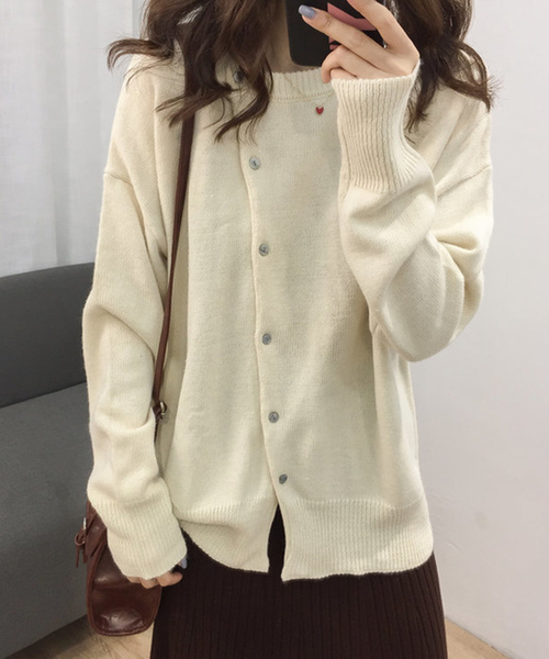 chuclla(チュクラ)の「【chuclla】【2019AW】斜めカット カーディガン アシンメトリー ニット chw842(カーディガン/ボレロ・レディース・ブラック/グレー/アイボリー・FREE)」の1枚目の写真