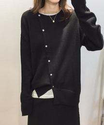 chuclla | 【chuclla】【2019AW 先行予約】斜めカット カーディガン アシンメトリー ニット chw842(カーディガン/ボレロ)