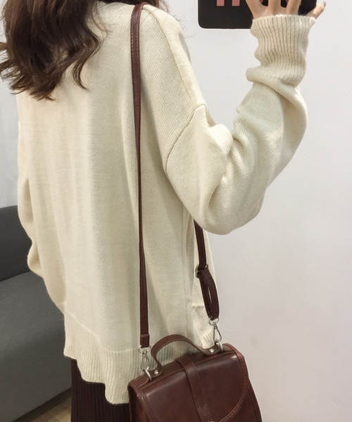 chuclla(チュクラ)の「【chuclla】【2019AW】斜めカット カーディガン アシンメトリー ニット chw842(カーディガン/ボレロ・レディース・ブラック/グレー/アイボリー・FREE)」の17枚目の写真