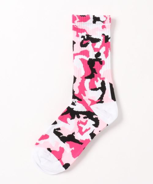 Fun & Daily(ファンアンドデイリー)の「F&D : カモフラソックス(ソックス/靴下・メンズ・グレー/グリーン/ワインレッド/オレンジ/ピンク/パープル・FREE)」の4枚目の写真