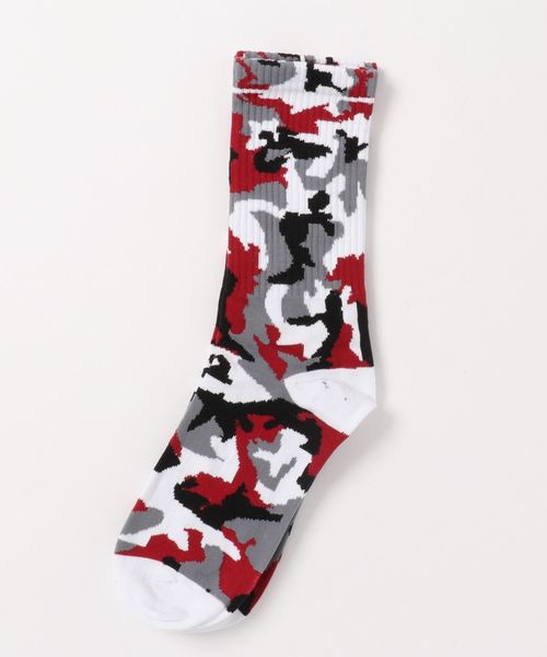 Fun & Daily(ファンアンドデイリー)の「F&D : カモフラソックス(ソックス/靴下・メンズ・グレー/グリーン/ワインレッド/オレンジ/ピンク/パープル・FREE)」の5枚目の写真