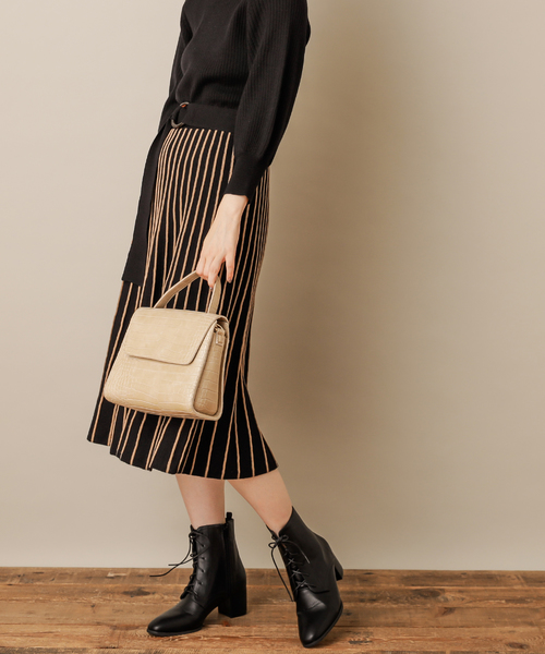 natural couture（ナチュラルクチュール）の「レースアップレディブーツ（ブーツ・レディース・アイボリー/ブラック/モカ・MEDIUM/LARGE）」の11枚目の写真